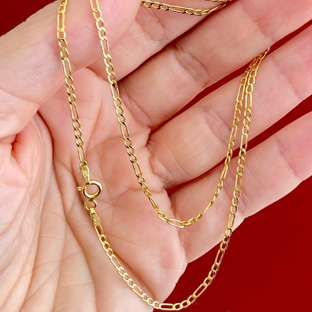14K Yellow Gold Mini-Figaro Link Chain